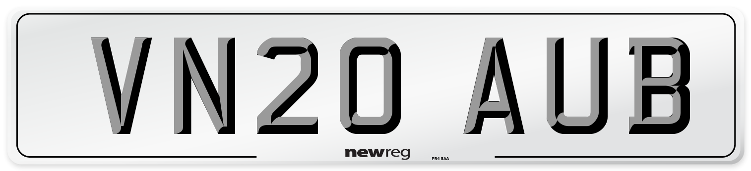 VN20 AUB Number Plate from New Reg